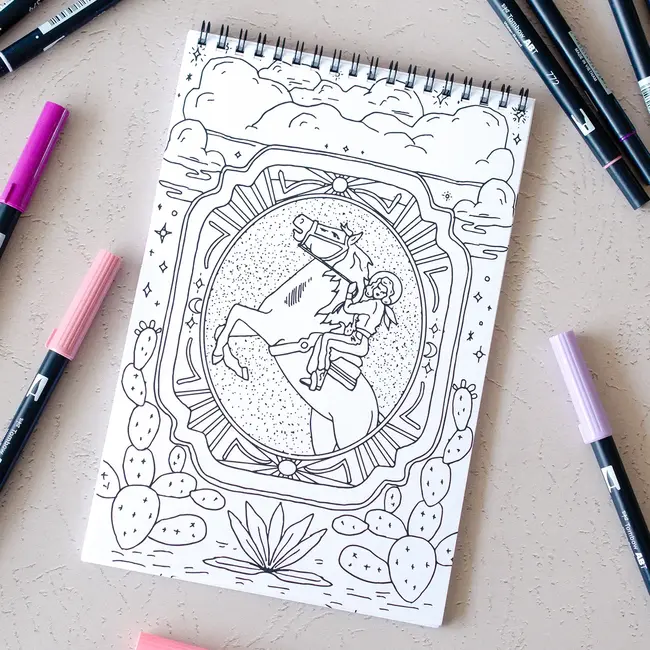 Premium Coloring Book - Cosmic Cowgirl