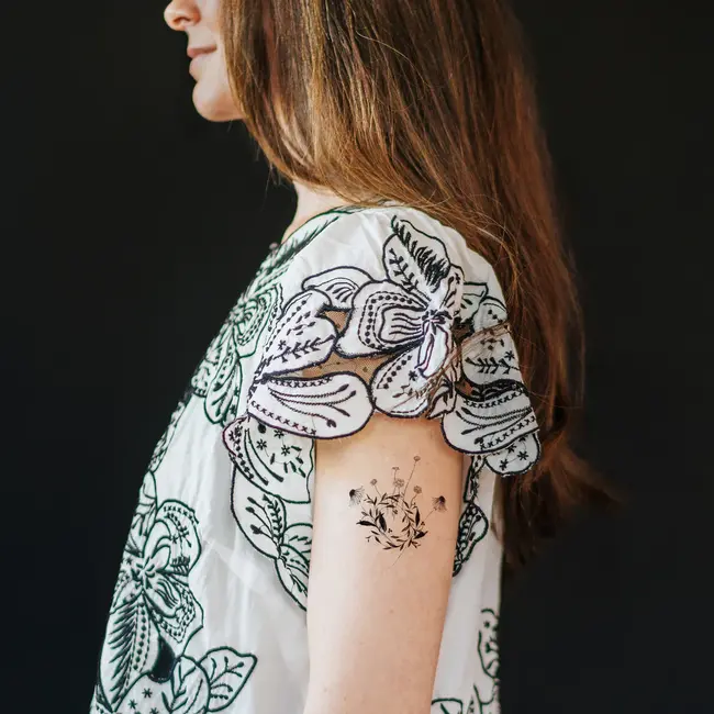 Tattly Tiny Tattoo Tin Set (10)- Flower Fest