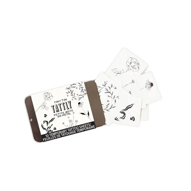 Tattly Tiny Tattoo Tin Set (10)- Flower Fest