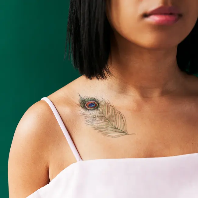 Tattly Temporary Tattoo Pair- Peacock Feather