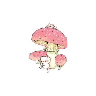 Tattly Temporary Tattoo Pair- Shroom Kittens