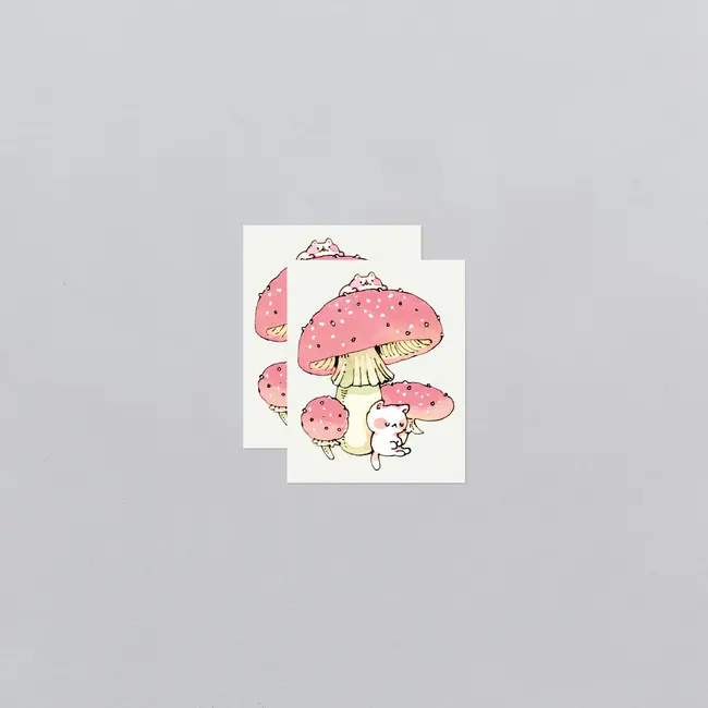 Tattly Temporary Tattoo Pair- Shroom Kittens