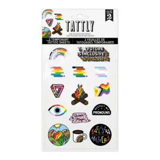 Tattly Temporary Tattoo Sheet - Inclusive Pride