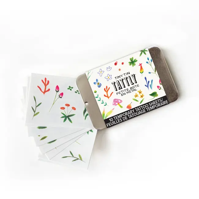Tattly Tiny Tattoo Tin Set (10) - Imaginary Garden