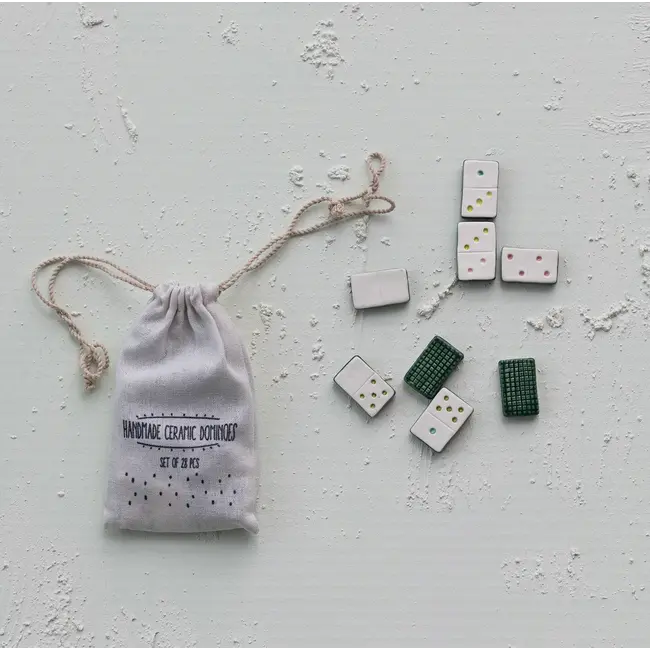 Stoneware Dominoes Set