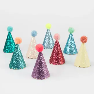 Glitter Mini Party Hats (8)