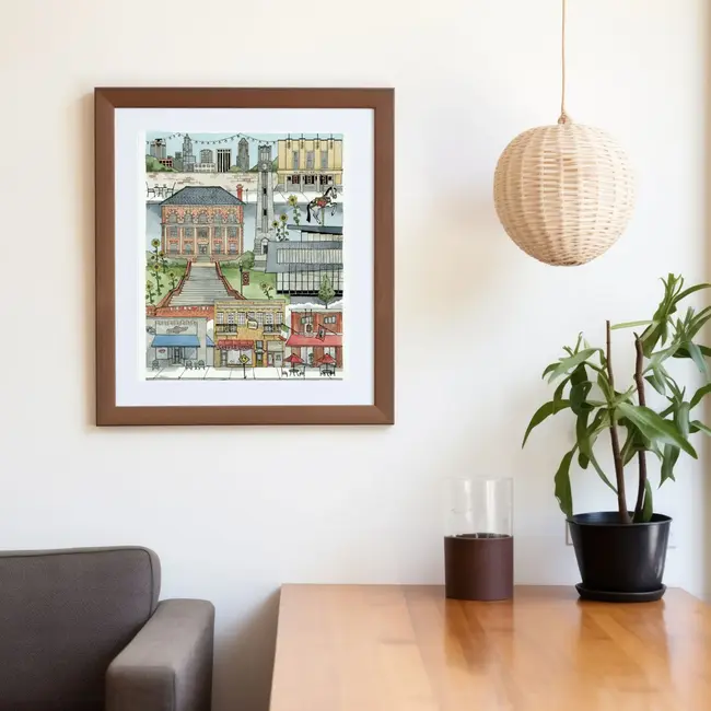 Papermill Creative NC State Watercolor Print 11x14in