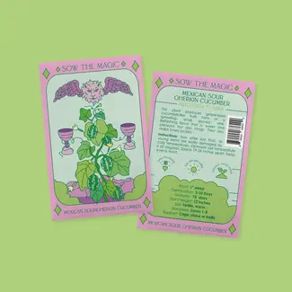 Sow the Magic Tarot Garden + Gift Seed Packet - Mexican Sour Gherkin Cucumber