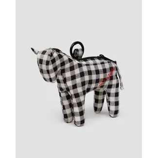 Baggu Horse Charm - Black & White Gingham