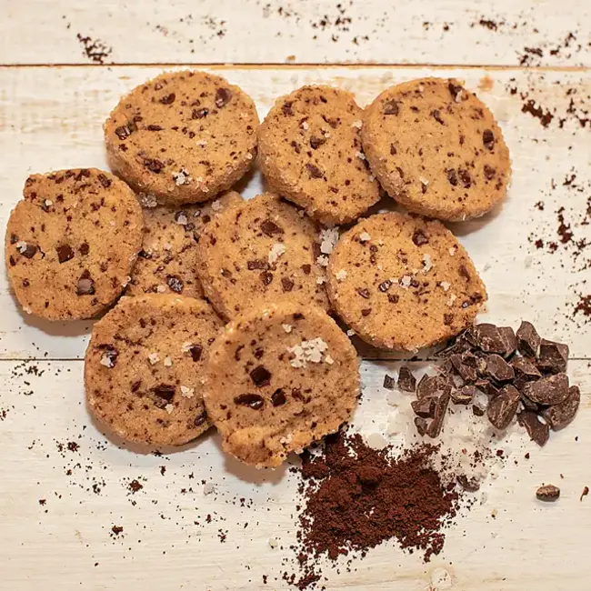 Sweater Box Confections Salted Chocolate Espresso Shortbread