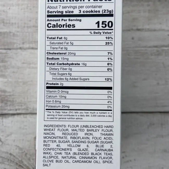 Sweater Box Confections Chai Shortbread