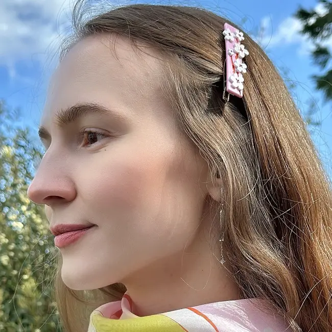 Cherry Blossoms Alligator Clip