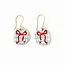 Danielle Ceramic Earring - Bow & Blue Plaid