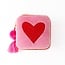 Ariel Heart Velvet Jewelry Box - Pink