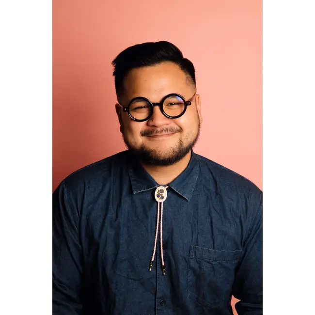 Bolo Tie Floral w/Crush Pink