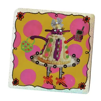 Pudding Dress Glitter Sticker