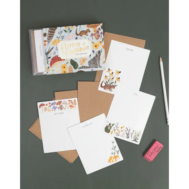 Flora + Fauna Flat Note Set