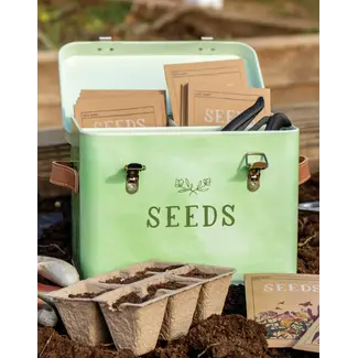 Green Thumb Tin Seed Storage Box