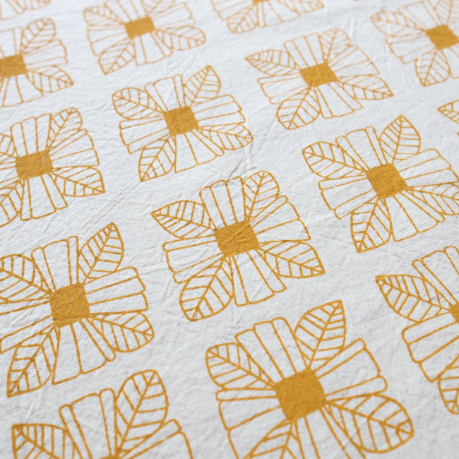 The High Fiber Mustard Floral Kitchen Towel