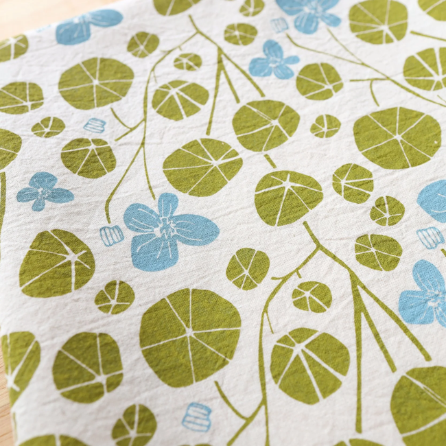 The High Fiber Spring Nasturtium Kitchen Towel
