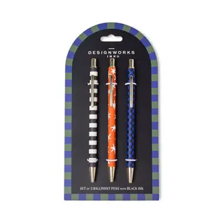 A Dopo Set of Pens (3) -  Stripe, Star, Check