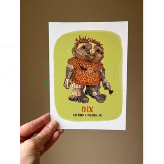 Goose Designworks Dix Troll Postcard 5x7