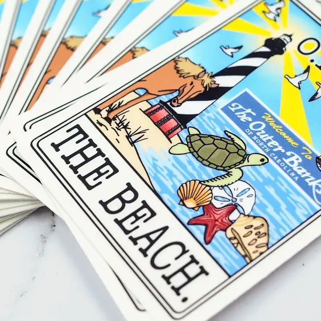 Little L Designs The Beach Tarot Style Sticker