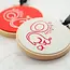 Little L Designs Embroidered Squirrel Raleigh Ornament (Red on Natural)