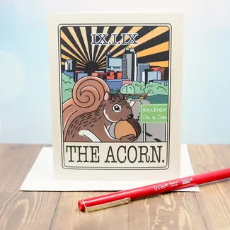 Little L Designs The Acorn Raleigh Tarot Greeting Card