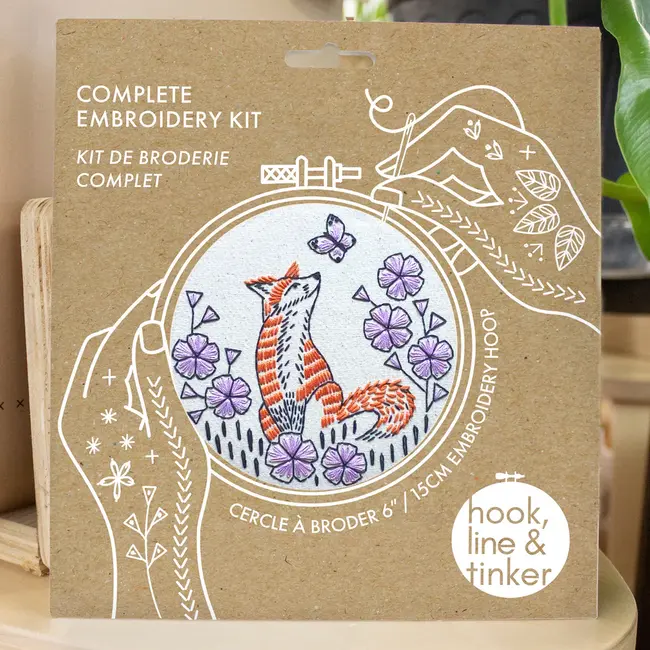 Embroidery Kit - Fox in Phlox