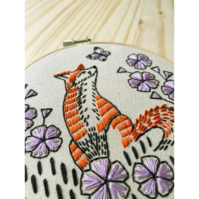 Embroidery Kit - Fox in Phlox