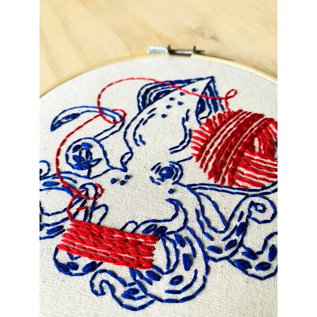 Embroidery Kit - Squid Balling Yarn