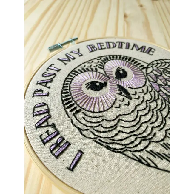 Embroidery Kit - I Read Past My Bedtime