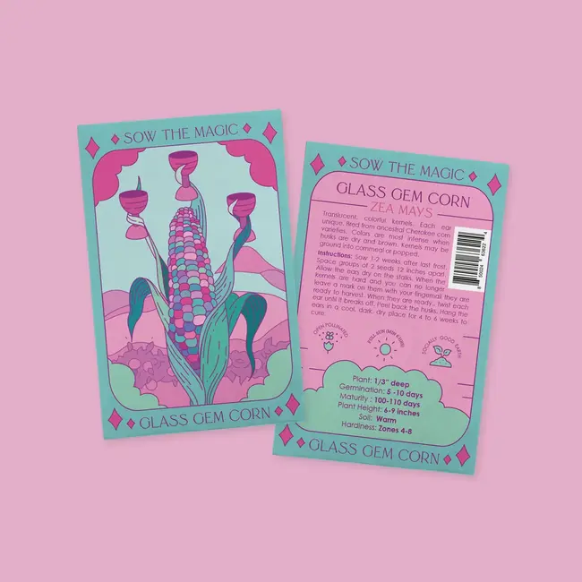 Sow the Magic Tarot Garden + Gift Seed Packet - Glass Gem Corn