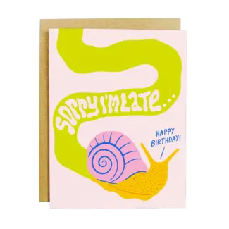 KANDS.CO Belated Birthday Snail Card