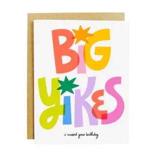 KANDS.CO Big Yikes Belated Birthday Card