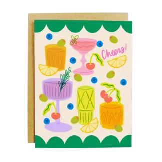 KANDS.CO Vintage Cocktails Cheers Card