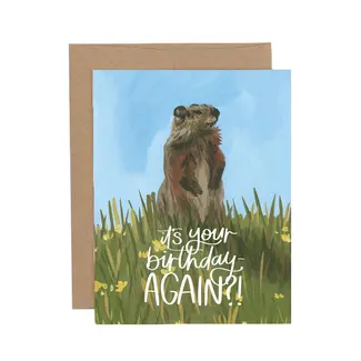 Groundhog Birthday Card