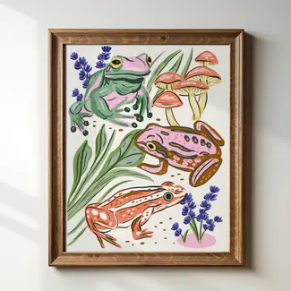 Tara Reed Forest Frogs Art Print 8x10