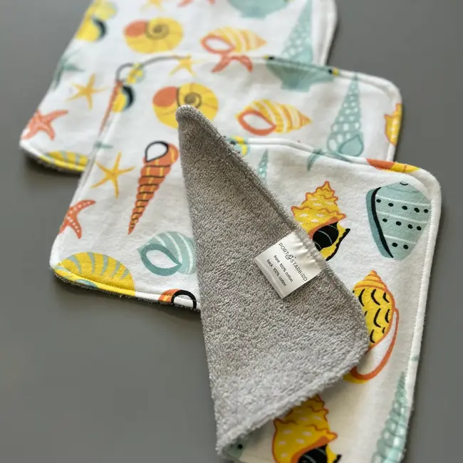 Port & Starbird Flannel Terry Washcloths Set of 3