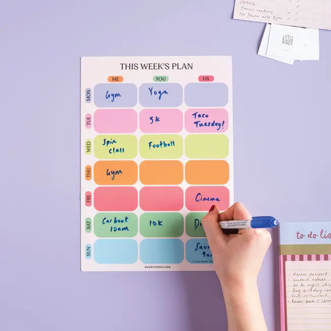 Magnetic Couples Weekly Fridge Planner