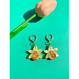 Mini Daffodil Earrings