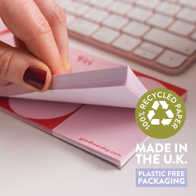 Keyboard Weekly Planner Pad - Pink & Red