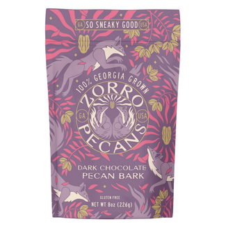 Zorro Pecans 8oz - Dark Chocolate Bark
