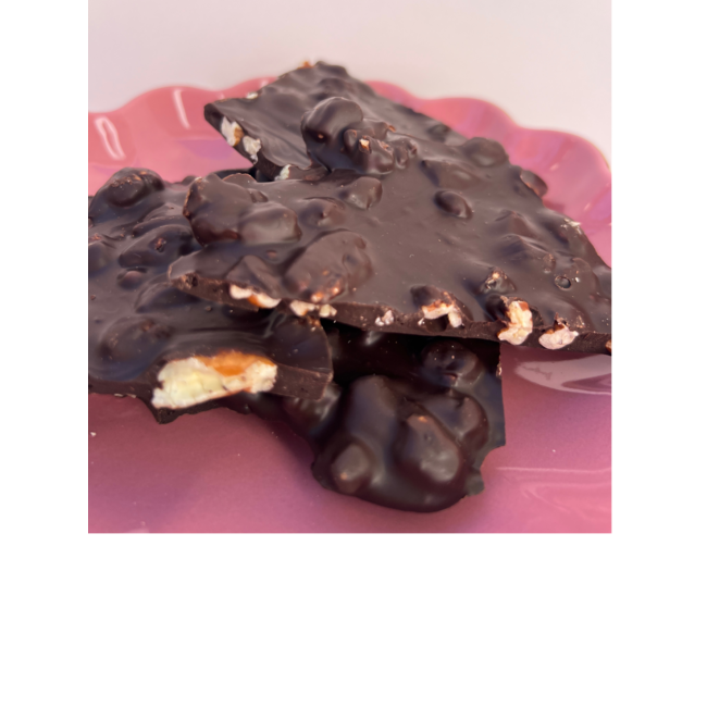 Zorro Pecans 8oz - Dark Chocolate Bark