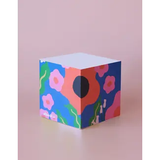 Sticky Note Cube - Wavy Daisy