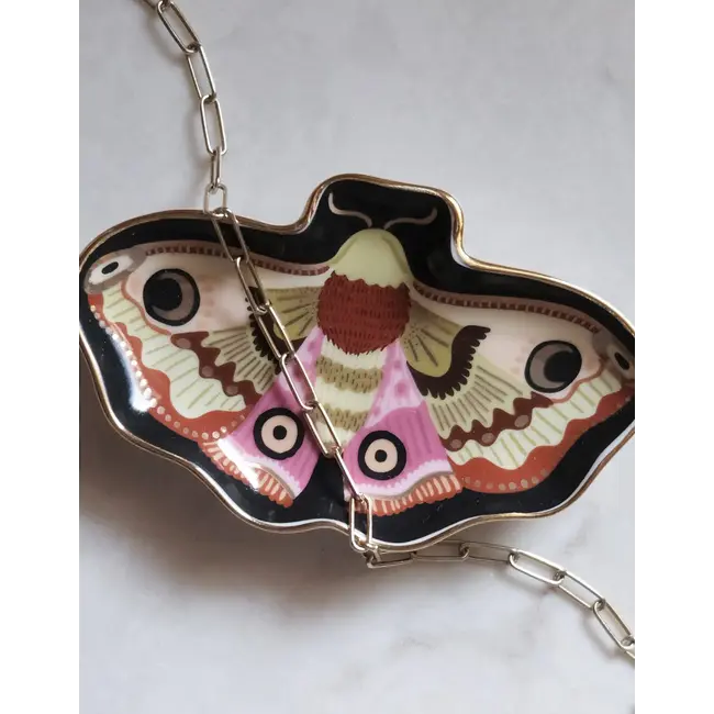 Moon Moth Porcelain Trinket Dish