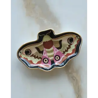 Moon Moth Porcelain Trinket Dish