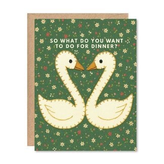 Kissing Swans Card