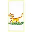 Happy Cat Retro Flower Sack Towel